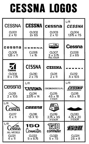 (image for) Cessna Logos (Sheet 1) - Click Image to Close