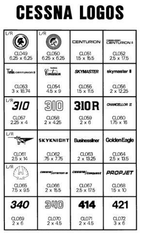 (image for) Cessna Logos (Sheet 3) - Click Image to Close