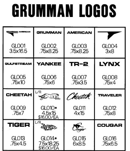 (image for) Grumman Logos (Sheet 1) - Click Image to Close