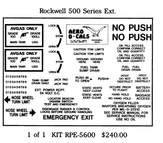 (image for) Rockwell 500 Series Exterior Decals (1)