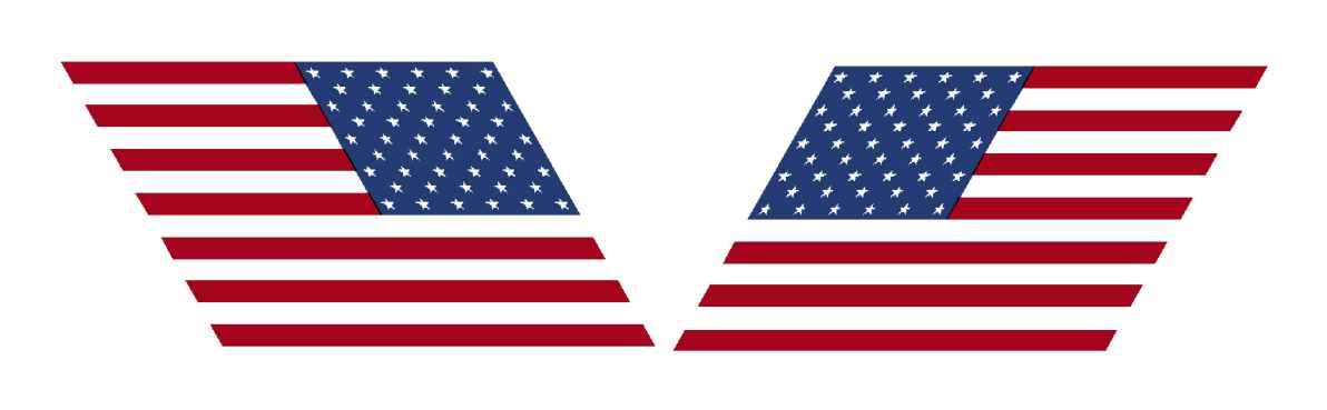 (image for) US Flag (Slanted) - Click Image to Close