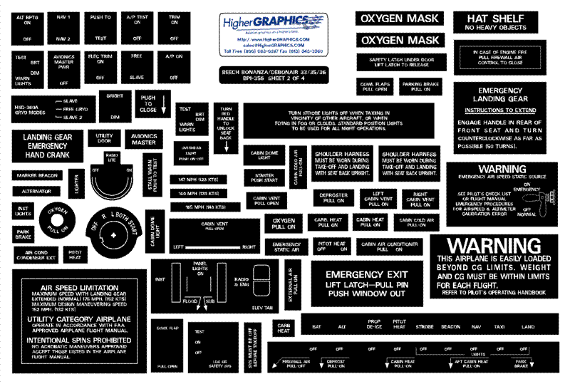 (image for) Beech Bonanza 33/35/36 Debonair 33 Premium Interior Kit (4)