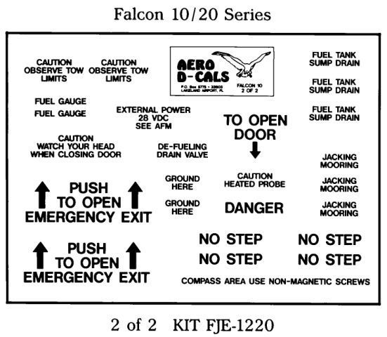 Falcon 10/20 Series Exterior Decals (2)