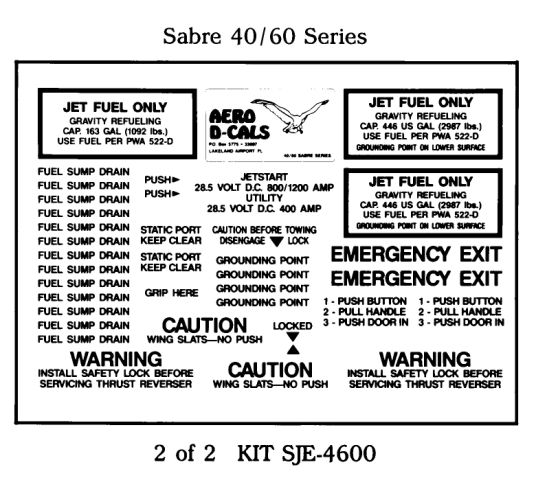 (image for) Sabre 40/60 Series Exterior Decals (2)