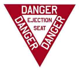 Military Ejection Seat Label